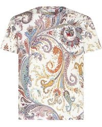 Etro - Printed Cotton T-Shirt - Lyst