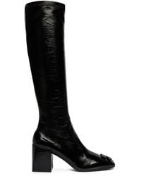 Courreges - High-Shine Calf Leather Knee-High Boots - Lyst