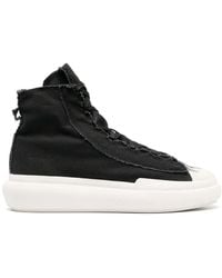 Y-3 - Nizza Distressed High-Top Sneakers - Lyst