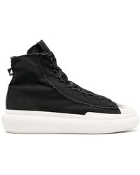 Y-3 - Nizza Distressed High-Top Sneakers - Lyst