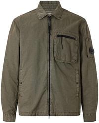 C.P. Company - Panama-R Zipped Lens Overshirt - Lyst