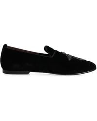 Dolce & Gabbana - Embellished Velvet Loafers - Lyst