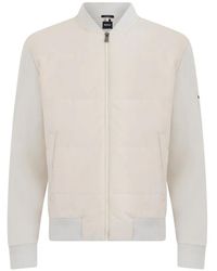 BOSS - Quilted Panel-Sleeved Jacket - Lyst
