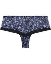 Aubade - Culotte À Imprimé Léopard Et Finitions En Dentelle - Lyst