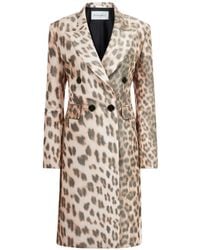 Nina Ricci - Leopard-Print Double-Breasted Coat - Lyst