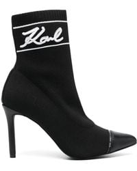 Karl Lagerfeld - 100Mm Pandara Signia Ankle Boots - Lyst