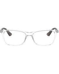 Ray-Ban - Transparent Rectangle-Frame Glasses - Lyst