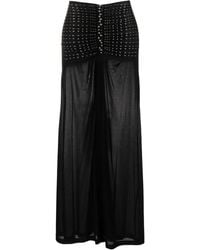 Rabanne - High-Waisted Studded Skirt - Lyst