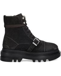 AllSaints - 55Mm Astrid Buckle Lace-Up Boots - Lyst