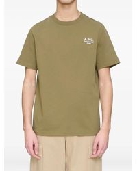 A.P.C. - T-Shirt mit Logo-Stickerei - Lyst