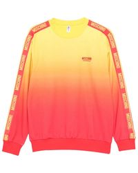 Moschino - Logo-Tape Gradient-Effect Sweatshirt - Lyst