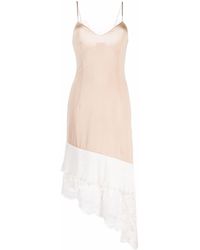 Vetements - Lace-Panelled Asymmetric Slip Dress - Lyst