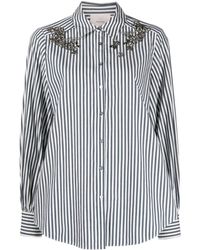 Cinq À Sept - Ivy Tiana Striped Shirt - Lyst