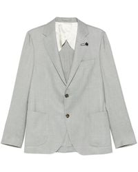 Lardini - Button Wool Jacket - Lyst
