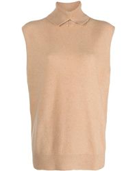 Vanisé - Roll-Neck Sleeveless Cashmere Top - Lyst
