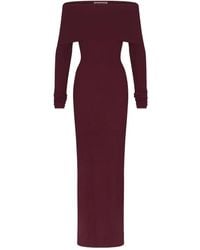 ÉTERNE - Long-Sleeve Off-Shoulder Maxi Dress - Lyst