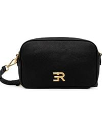 ERMANNO FIRENZE - Logo-Plaque Pebbled Shoulder Bag - Lyst