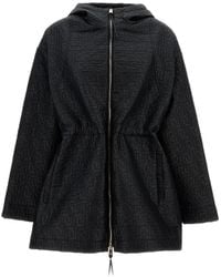 Fendi - Ff-Motif Parka Jacket - Lyst
