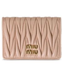 Miu Miu - Matelassé Bi-Fold Leather Wallet - Lyst