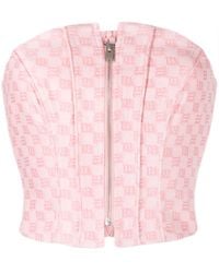 MISBHV - Monogram-Print Corset Top - Lyst