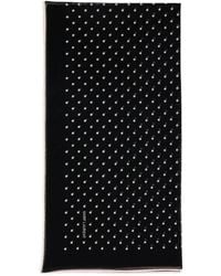 Saint Laurent - Square Polka-Dot Scarf - Lyst