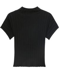 Filippa K - Ribbed-Knit Mock Neck Top - Lyst