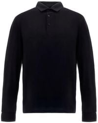 Herno - Long-Sleeve Wool Polo Shirt - Lyst