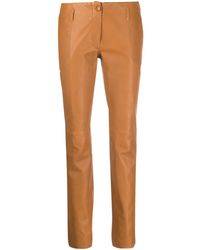Forte Forte - Tapered-leg Leather Trousers - Lyst