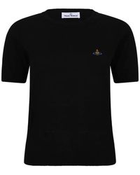 Vivienne Westwood - T-Shirt With Orb Embroidery - Lyst