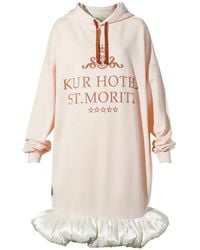 LAURA ANDRASCHKO - Mini St. Moritz Ruffle-Trim Hoodie Dress - Lyst