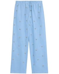 A PAPER KID - Embellished Popeline Trousers - Lyst