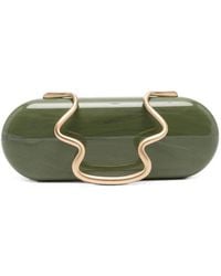 Cult Gaia - Ilaria Marble-Effect Sculptural Clutch Bag - Lyst