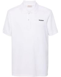 Alexander McQueen - Logo-embroidered Cotton Polo Shirt - Lyst