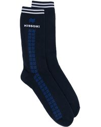 Missoni Socken mit Logo-Print - Blau