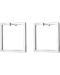 CADAR - 18Kt Foundation Square Hoop Earrings - Lyst