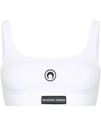Marine Serre - Moon-Embroidered Bra - Lyst