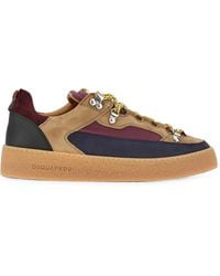 DSquared² - Suede-Panelled Sneakers - Lyst