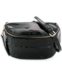 Versace Jeans Logo Embossed Belt Bag - Black