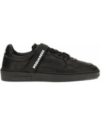 DSquared² - Touch-Strap Leather Sneakers - Lyst