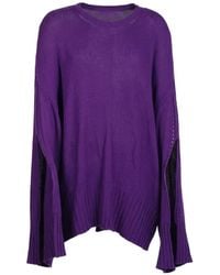 Valentino Garavani - Split-Sleeve Knitted Jumper - Lyst