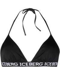 Iceberg - ロゴ ホルターネック ビキニトップ - Lyst