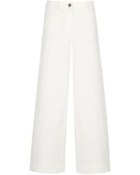 Emme - Gabardine Wide-Leg Trousers - Lyst