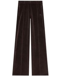 Courreges - Pintucked Velvet Track Pants - Lyst