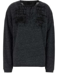 Maison Margiela - Logo-Print Long-Sleeve T-Shirt - Lyst