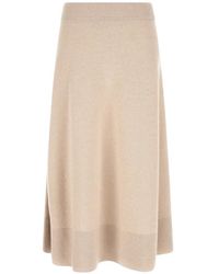 Agnona - Knitted Flared Cashmere Midi Skirt - Lyst