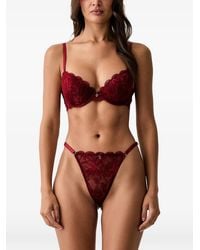 Emporio Armani - Floral-Lace Push-Up Bra - Lyst