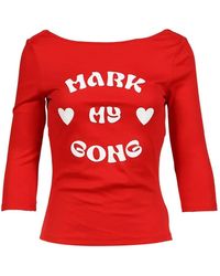 Markgong - Printed Cowl-Neck Backless Top - Lyst
