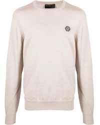 Philipp Plein - Logo Patch Merino Wool Jumper - Lyst