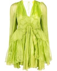 Maria Lucia Hohan - Mini-Jurk Met Ruches - Lyst