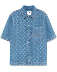 Marine Serre - Moon Laser Denim Overhemd - Lyst